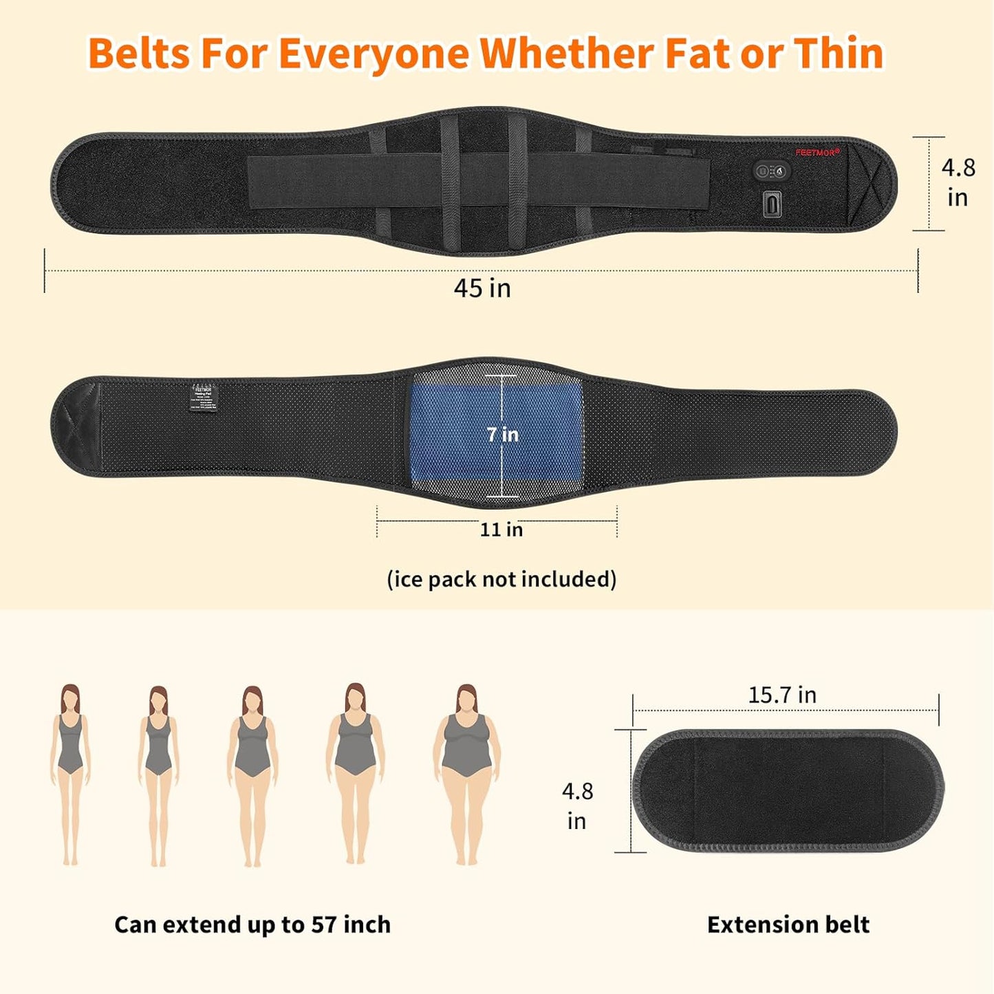 Heating Pad, Wireless Heating Belt, Back Heating, Rechargeable Battery Power Supply,Holiday Gift
