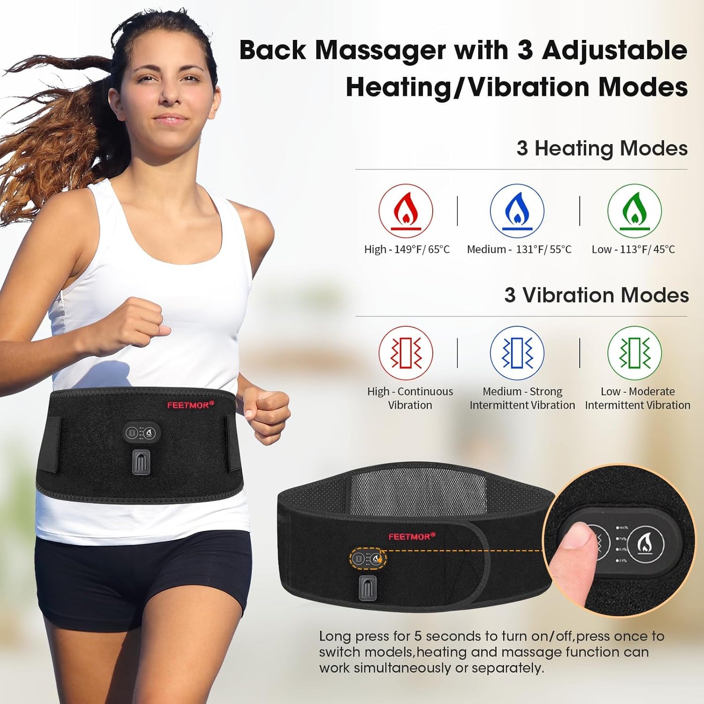 Heating Pad, Wireless Heating Belt, Back Heating, Rechargeable Battery Power Supply,Holiday Gift