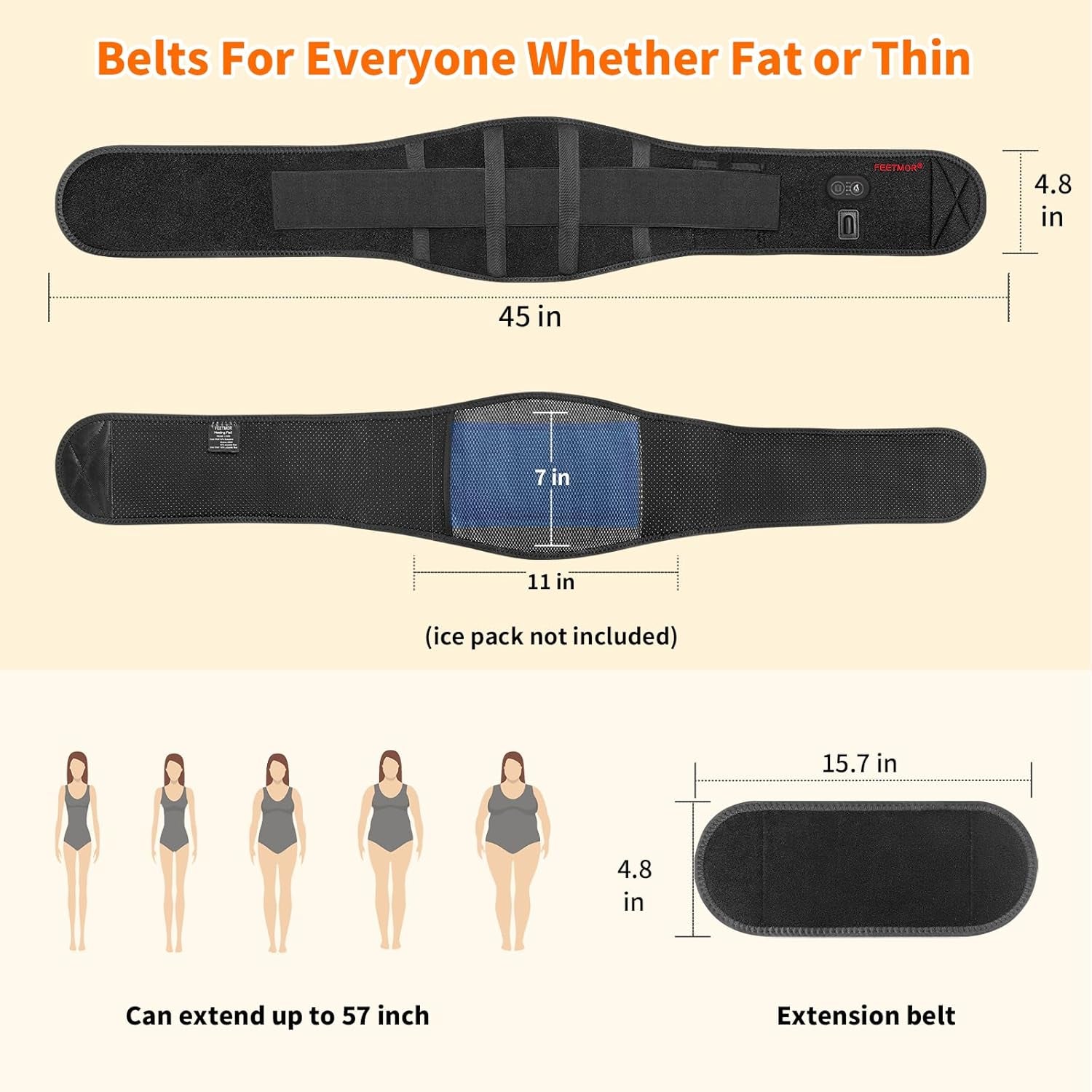 Heating Pad, Wireless Heating Belt, Back Heating, Rechargeable Battery Power Supply,Holiday Gift