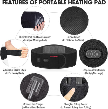 Heating Pad, Wireless Heating Belt, Back Heating, Rechargeable Battery Power Supply,Holiday Gift