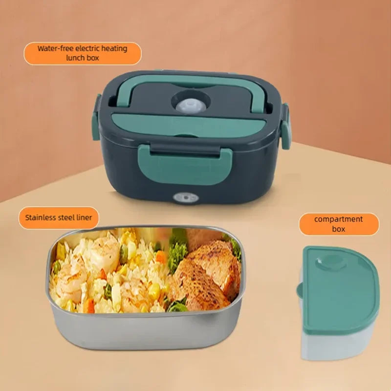 1.5 L 60W Electric Lunch Box Food Warmer Portable Food Heater for Car or Home - Leak Proof, Lunch Heating Microwave for Truckers