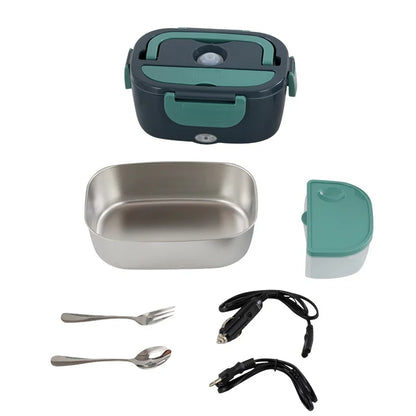 1.5 L 60W Electric Lunch Box Food Warmer Portable Food Heater for Car or Home - Leak Proof, Lunch Heating Microwave for Truckers